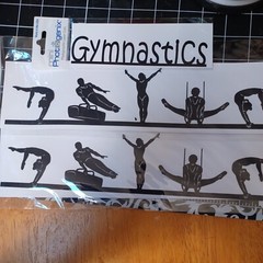 NEW Title Lot 3 PACK border GYMNASTICS Beam Floor Pommel Parallel Bar Ring Vault