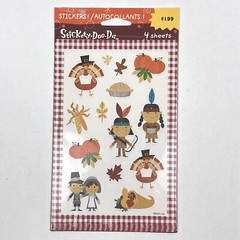 NEW Stickety Doo Da THANKSGIVING HARVEST American Greetings Stickers 4 Sheets