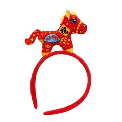 Plush Horse Headbands Festival Theme Event Hairband for Parent Kids Activity