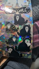 Vintage Stickers Early Sandylion ?? Prism Cats Fish Seahorse Large Sheet