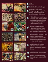 Junk Journal Ephemera Grab Bag Of Random Materials Mixed-Media Mixed Lot