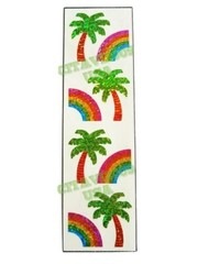 HAMBLY STUDIOS PRISMATIC RAINBOW PALM TREE TICKERS 1 SHEET COLLECTABLE RARE