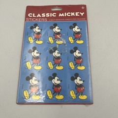 Vintage Gibson Greetings Disney Classic Mickey Mouse Stickers 4 Sheets *New