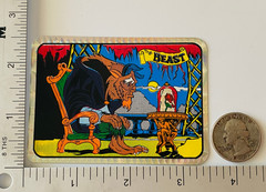Vintage 1990s Disney Beauty & the Beast Prism Foil Vending Machine Sticker