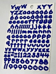 New Vintage Lot of 6 Packs Provo Craft Alphabitties Letters Scrapbook Stickers