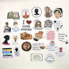 Jane Austen Book Quote Stickers Junk Journal Collage Scrapbooking