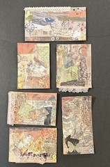 #2664 lot of 6 handmade clusters tags ephemera junk journals scrapbook – Tonya