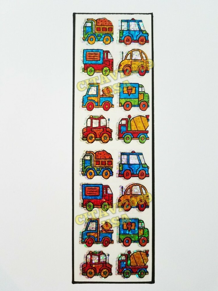 HAMBLY STUDIOS PRISMATIC STICKERS WORK VEHICLES CARS TRUCKS VINTAGE RARE.