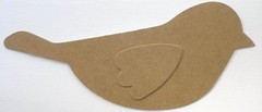 {3} *BiRD w/ WiNGS* Bare Unfinished Chipboard Die Cuts – 5 3/4″ x 2 7/8″