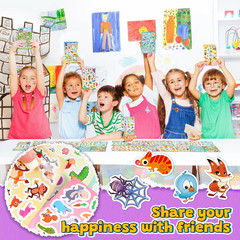 Stickers for Kids Bulk, 64 Sheets 1800+ Animal Sticker Sheets, Cute Sticker Pack
