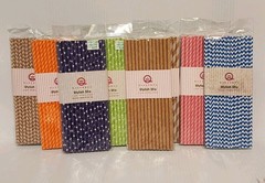 Queen & Co Crafting STYLISH STIX Paper Drinking Straws-8 Packs -200 Straws