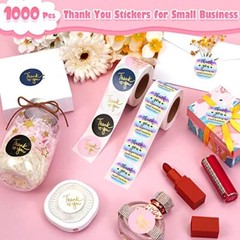 1000Pcs 1.5 inch Thank You Stickers, 2 Rolls 1.5 Inch Thank You Stickers