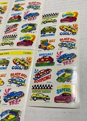 Vintage Trend Race Car Stickers T-47023 5 Sheets 1990s NOS Classroom Reward