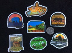 Lot Of 7 Adventure Parks Destinations Bumper Stickers Phone Laptop Journal
