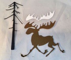Tim Holtz Christmas Die Cuts * Merry Moose * 6 Sets Brown, Kraft or White Moose