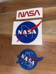 NASA Sticker Decal Space Meatball Stickers + Logo & Iron / Sew On Patch Lot new