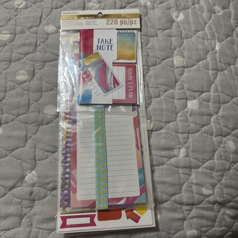 Recollections Creative Year INSPIRE! Planner Accessory Kit 516485 NEW! 220 pcs