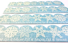 Let It Snow Snowflakes Assorted Glitter Accents 6 pc 6″ x 1″ K&Company Cardstock