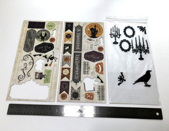 MOONLIGHT Halloween Close to My Heart Paper Pk & Stickers Chipboard 2 Stamp Sets