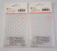 Martha Stewart EK Success Dimensional White Pearl + Clear Rhinestone Stickers