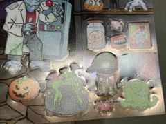 Rare Vintage Stickers Collectible Halloween Monster Creatures Frankensteins Lab