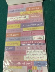 Baby Girl Flip Pack Scrapbooking Stickers 89 Total Stickers by K & Co Brand New!