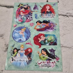 Disney Princess Scrapbooking Stickers Lot Of 2 Sheets In Different Styles