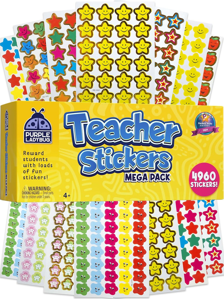 Teacher Stickers for Students – 4960 Reward Stickers for Kids Classroom Supplies