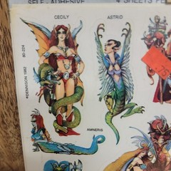 Vintage Stickers,Dennison, Women Of TA,4 Sheets,1, Pkg,RARE