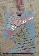 Six OOAK Junk Journal Double Sided Hang Tags Ephemera Scrapbooking VTG Handmade