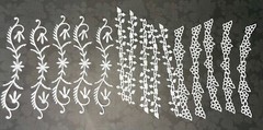 💐FLOWERS EDGE BORDER cardstock paper die cut embellishment