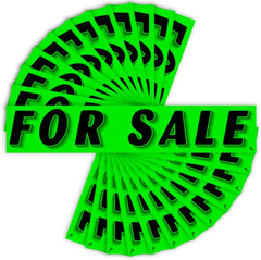 Chartreuse Green Vinyl Slogan Stickers – 12-Pack for Car Dealer Windshield
