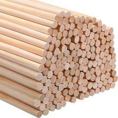 200 Pcs Dowel Rods Wood Sticks Dowel Rods Round Unfinished Wood Sticks for Cr…