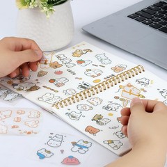 Reusable Sticker Storage Book Collecting Album 5.8 x 8.3 inches, white