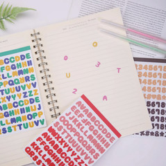 24 Sheets Self Adhesive Alphabet Stickers, 0.5 Inch, Multicolor