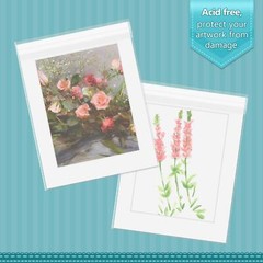 100pcs Clear Bags Sleeves for 11×14 Picture Mat Matting with Resealable Strips