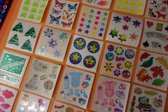 Sandylion Vintage Sticker Lot 30 Mods Prismatic Glitter Mylar Vintage 90s