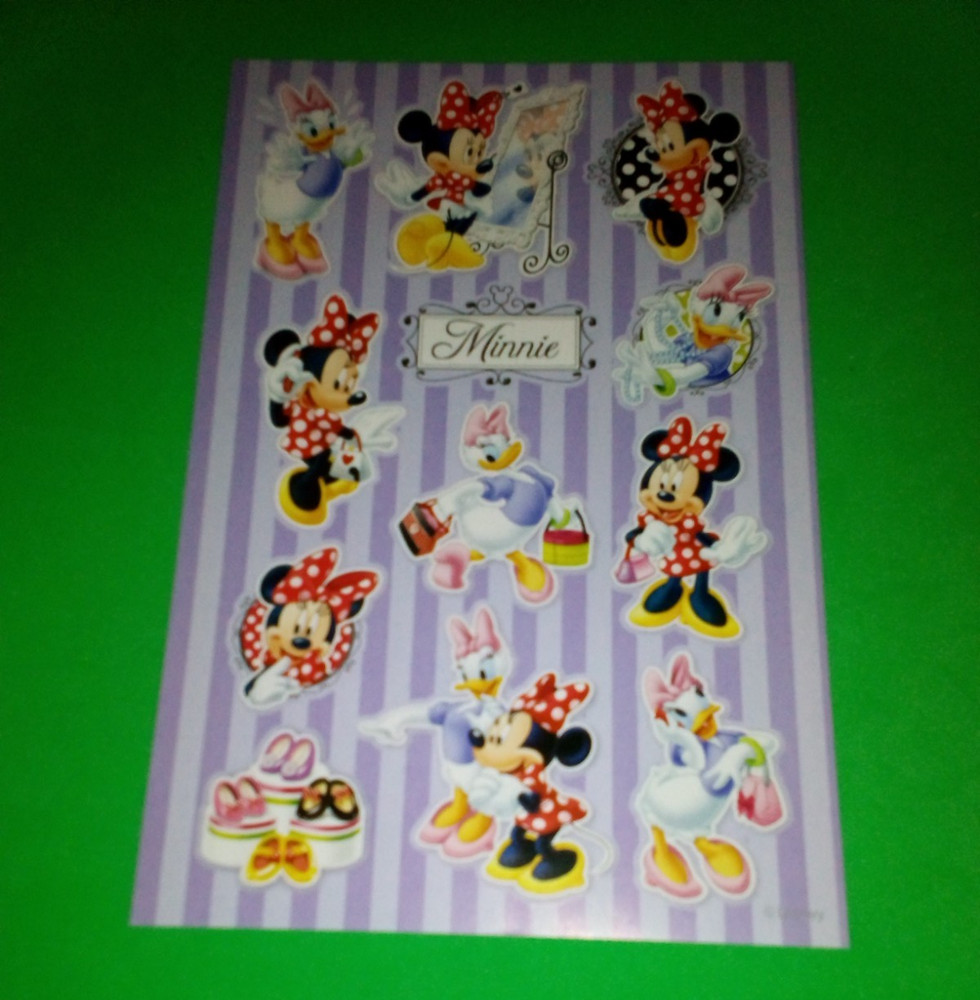 Disney Minnie Mouse Purple Sticker Sheet Scrapbooking