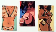 Sexy Girls. Adult Picture Stickers Hot Babes. Sexy Ladies. 6 Stickers/Decals (B)