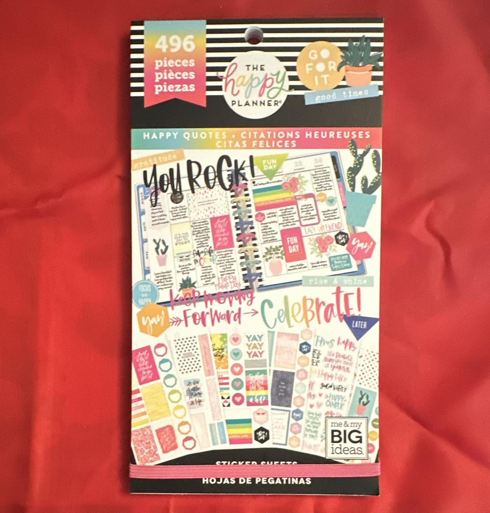 The Happy Planner Happy Quotes Sticker Book Planner Multicolor PPSV-119-3048