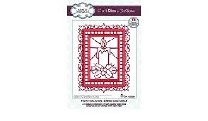 Creative Expressions Metal Dies- FESTIVE COLLECTION – STAINED GLASS CANDLE