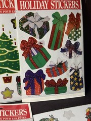 Vintage Christmas Stickers Gibson 1990s Paper Magic Retro Holiday Nostalgia