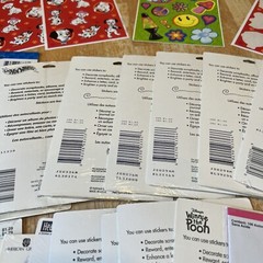 Lot of 29 SEALED Sticker Packages Hallmark Heartline Snoopy Holiday Hello Kitty