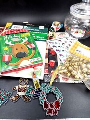 Assorted Christmas Craft & Gift Bundle With Activity Book Stickers Bells & More