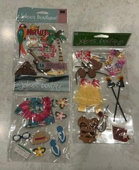 NEW NICE LOT OF LUAU TOURIST HAWAII DIMENSIONAL STICKERS -3 JOLEE’S BOUTIQUE