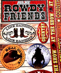 Reminisce Country Music Cardstock Stickers Rowdy Friends Line Dancing 2012 Rare
