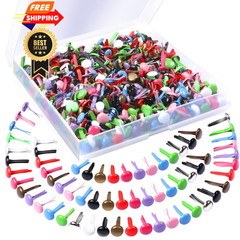 HNYYZL 500PCS Brads for Paper Crafts,Metal Brass with Multicolored