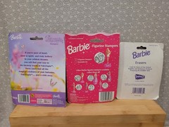 VTG Sandylion Barbie Stickers Eraser Case Pencil Journal Stamps Stationery Lot