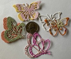 BUTTERFLY QUAD Die-Cut Embellishment(8pc)Bug•Insect •Flying•Wings•Card Making•