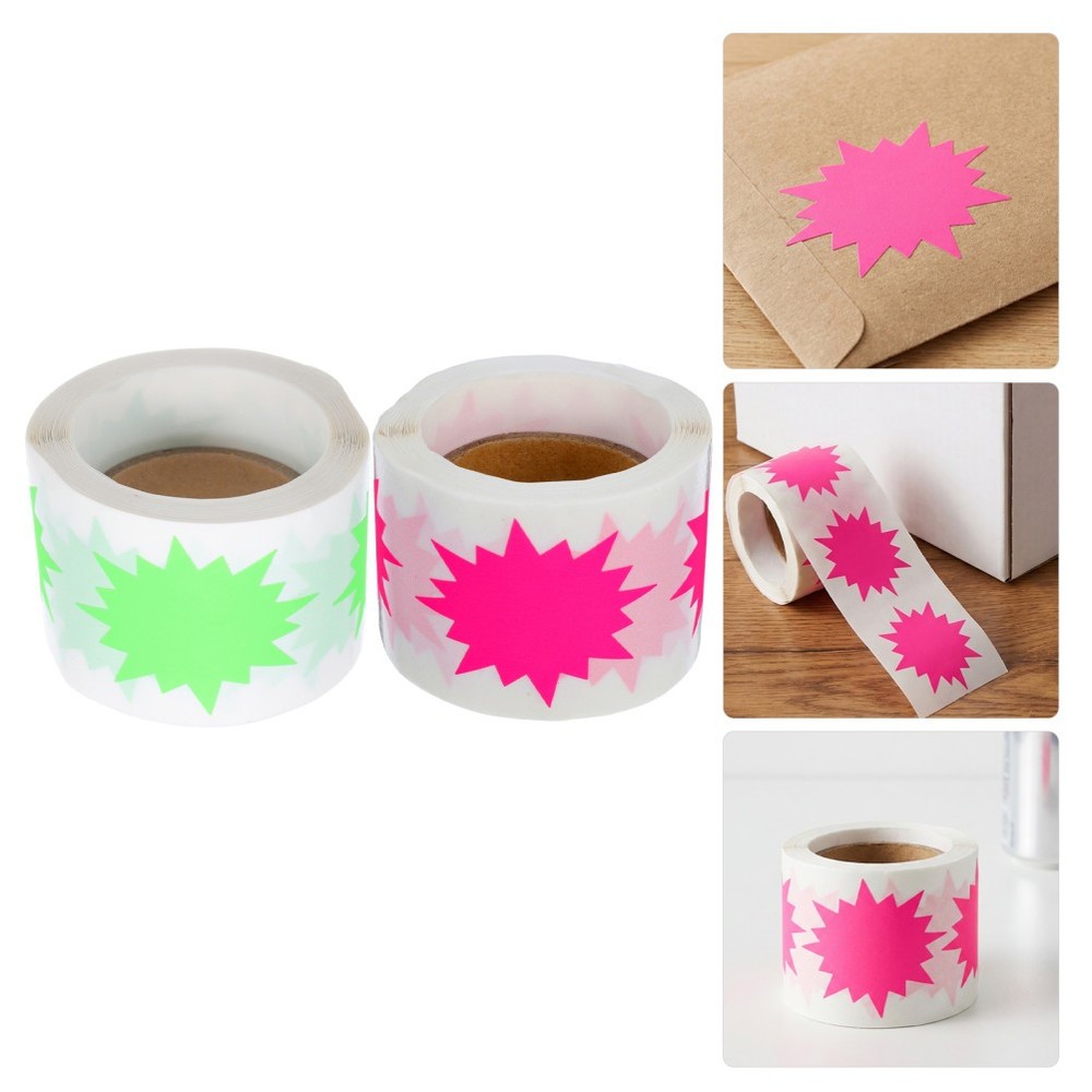 2 Rolls Price Tag Stickers for Retail Supermarket Business Sign Blank Label